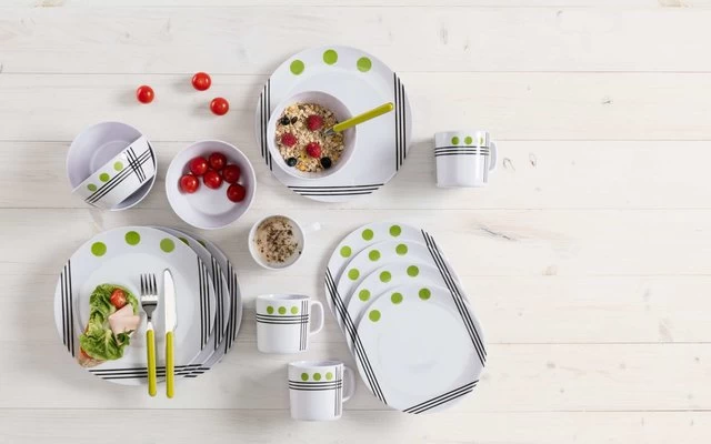 Berger Dots Melamin Geschirr-Set 16-tlg. Rot 3 Berger Dots Melamin Geschirr-Set 16-tlg. Rot