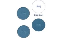 Silwy® Magnet-Pads 6,5 Cm 4er Set Schwarz