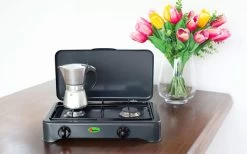 CF Parker 2-flammiger Gaskocher Ohne Zündsicherung Anthrazit -Campinggeschirr Verkäufe 397944 2906034