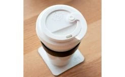 Silwy® To-Go-Cup Porzellan Becher Mit Deckel Inkl. Metall-Nano-Gel Pad Untersetzer (350 Ml) -Campinggeschirr Verkäufe 435780 3104630