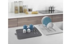 Metaltex Dry-Tex 2-in-1 Abtropfgestell Mit Microfasermatte Silber -Campinggeschirr Verkäufe 497516 3367496