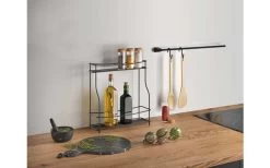 Metaltex Balsamico LAVA Gewürzregal 2 Etagen Schwarz -Campinggeschirr Verkäufe 526592 3405843