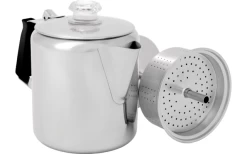 GSI Edelstahl Kaffeekocher Für 6 Tassen Mit Silikon Handgriff 0,9 Liter