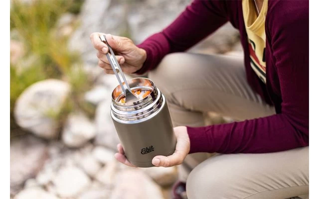 Esbit Classic Edelstahl Thermobehälter Essen 1000 Ml Olivgrün 4 Esbit Classic Edelstahl Thermobehälter Essen 1000 Ml Olivgrün – Bild 2