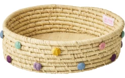 Rice Bast Korb Mit Punkten Klein