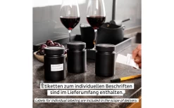Silwy® Feinkost-Magnetgläser ALL BLACK (192 Ml) 3er-Set Inkl. Metallleiste -Campinggeschirr Verkäufe 693332 4711811 1