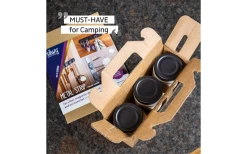 Silwy® Feinkost-Magnetgläser ALL BLACK (192 Ml) 3er-Set Inkl. Metallleiste -Campinggeschirr Verkäufe 693335 4711817 1