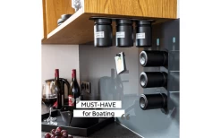 Silwy® Feinkost-Magnetgläser ALL BLACK (192 Ml) 3er-Set Inkl. Metallleiste -Campinggeschirr Verkäufe 706742 4793213 1