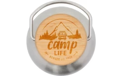 Camplife Edelstahlflasche Mit Bambusdeckel 350 Ml -Campinggeschirr Verkäufe 729920 4970036