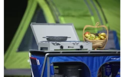 Berger 2-flammiger Gaskocher Silber, Grau 4,6 Kw Ohne Zündsicherung -Campinggeschirr Verkäufe 797756 5231420