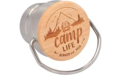 Camplife Edelstahlflasche Mit Bambusdeckel 350 Ml -Campinggeschirr Verkäufe 823796 5322374
